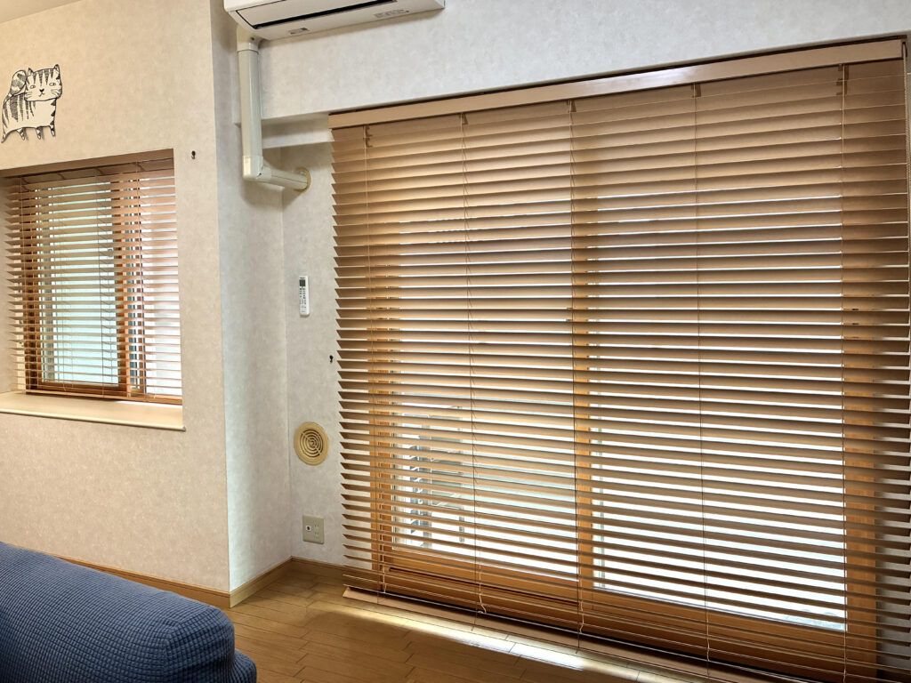 中区分譲マンション　U様邸インナーサッシとウッドブラインド